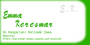 emma kercsmar business card
