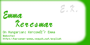 emma kercsmar business card